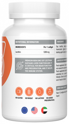 Ultrasupps Lecithin 1200 mg, 60 капсул