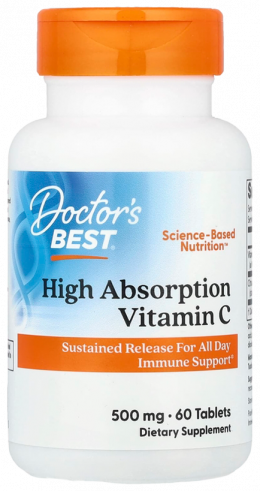 Doctor's Best Sustained Release Vitamin C with PureWay-C, Витамин C, 60 таблеток