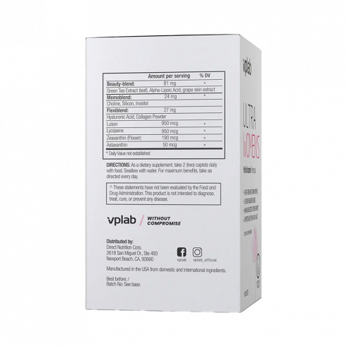 VP Laboratory Ultra Women's Multivitamin Formula, Ультра Вуменс Мультивитамин Формула, 90 капсул