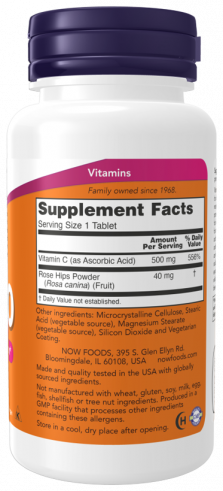 NOW C-500 with Rose Hips, 100 таблеток