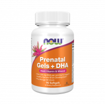 NOW Prenatal Gels+DHA, 90 капсул
