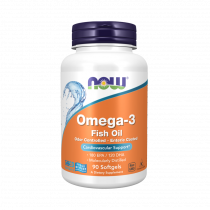 NOW Omega-3, Molecularly Distilled &amp; Enteric Coated Softgels, Омега-3 дезодорированная, 90 капсул